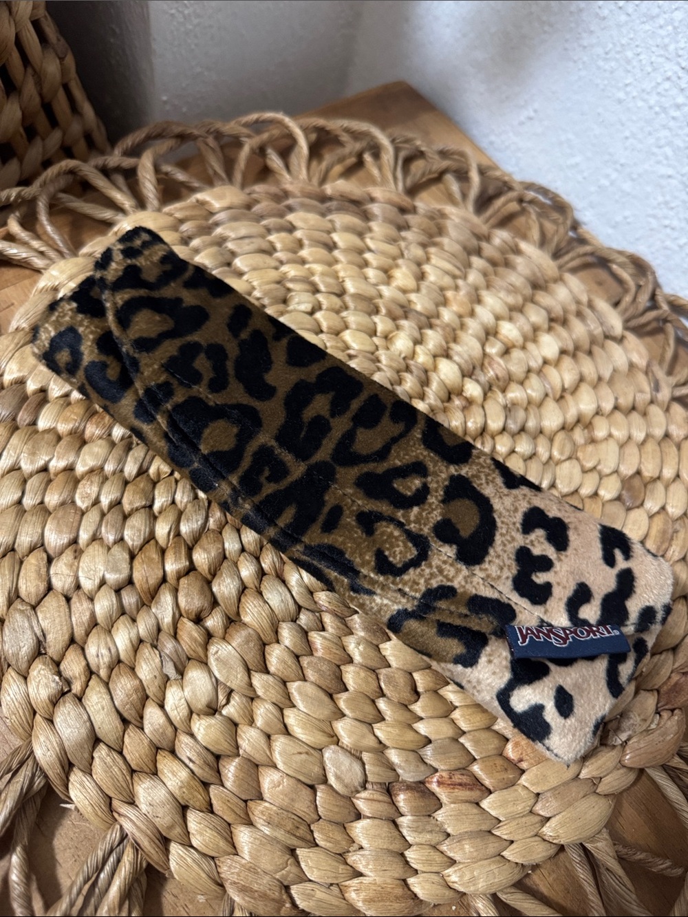 Jansport Leopard Animal Print Velvet Accessory Burrito Case
